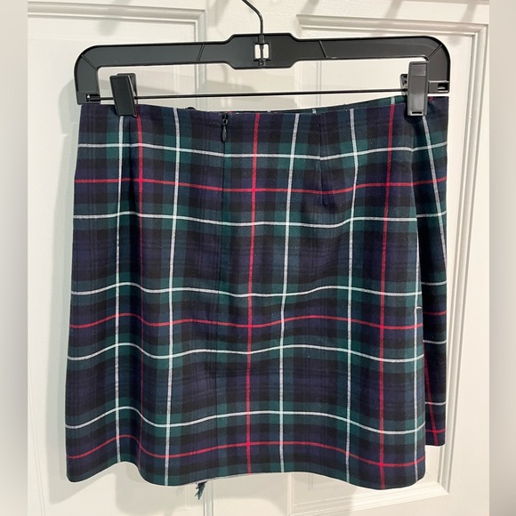 BB Dakota Graham Forest Green Plaid Mini Skirt- Size 0 - Picture 5 of 5